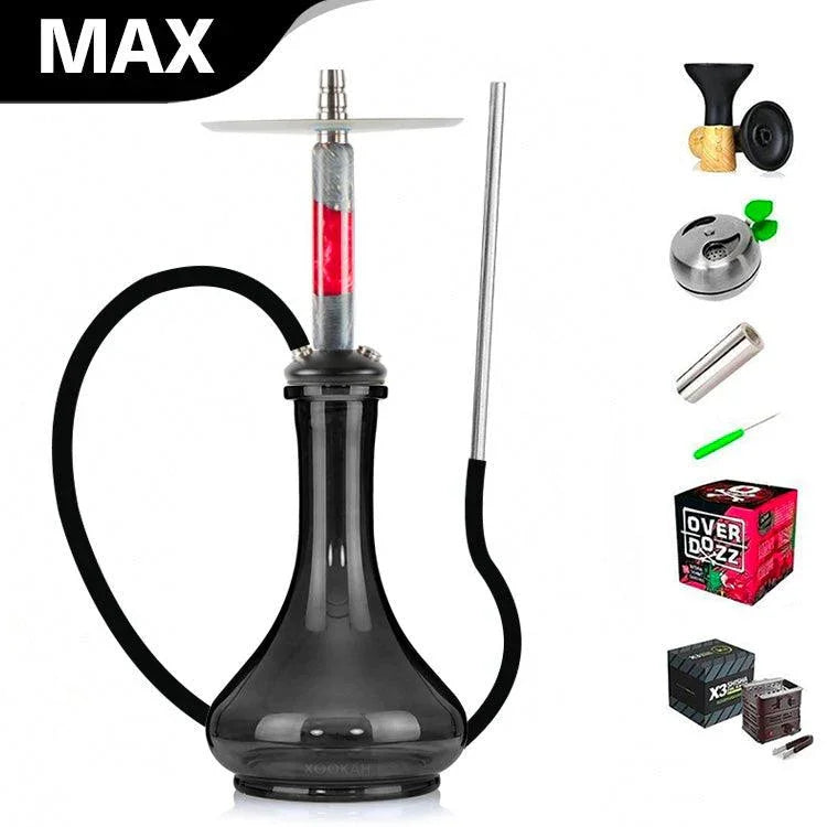 Marowood Stick Hookah With Base Set - Red Resin Stabwood - shishagear - UK Shisha Hookah Black Friday
