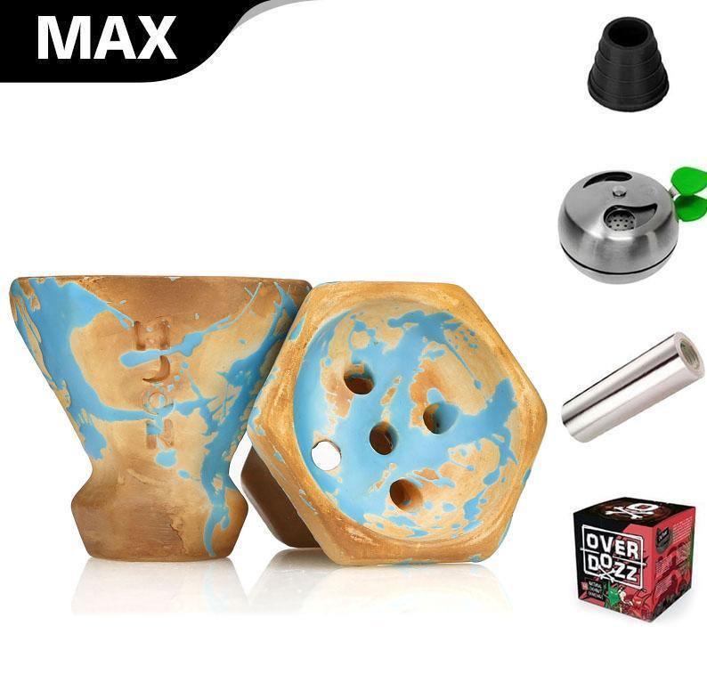 Moon Grand Cap Bowl - Matt Blue - shishagear - UK