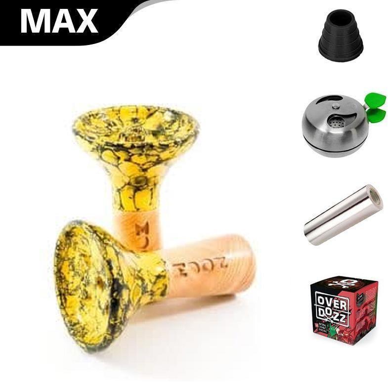 Moon Killer Bowl - Marble Yellow Black - shishagear - UK Shisha Hookah Black Friday