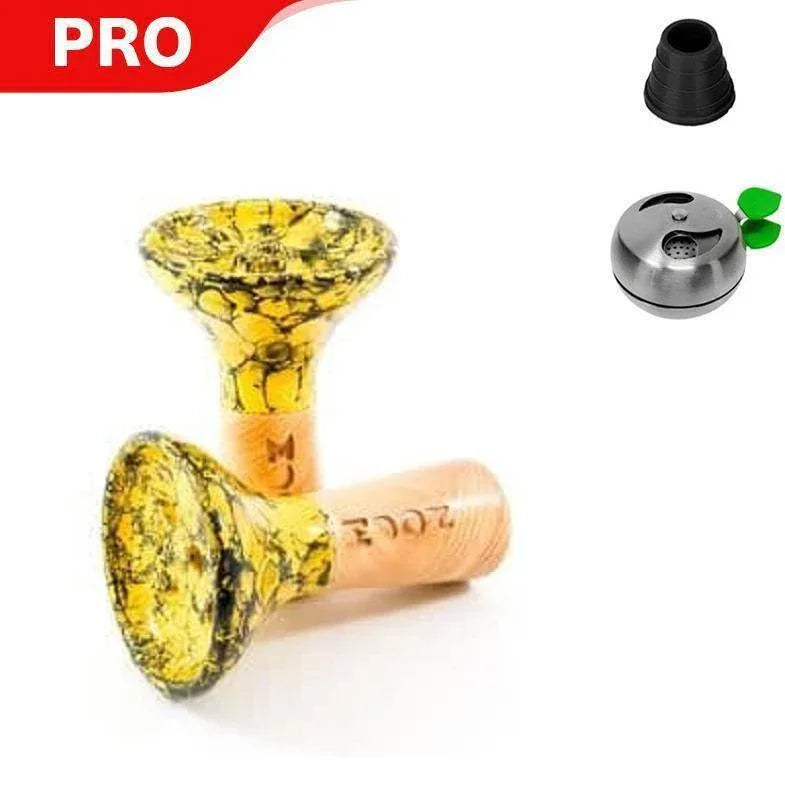 Moon Killer Bowl - Marble Yellow Black - shishagear - UK Shisha Hookah Black Friday