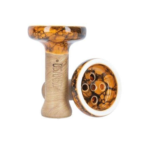 Oblako Black Killer Glazed Bowl - Marble Orange (54) - shishagear - UK Shisha Hookah Black Friday