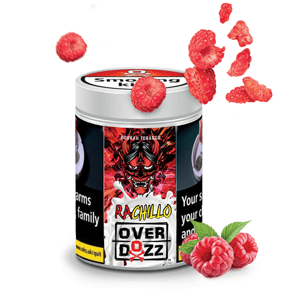OverDozz Rachillo (Raspberry and Ice) Flavour - shishagear - UK Shisha Hookah Black Friday