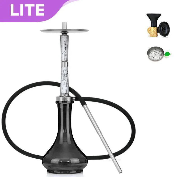 Ash Wood Hookah Electro Storm V2 Shisha Set - Snow White - shishagear - UK
