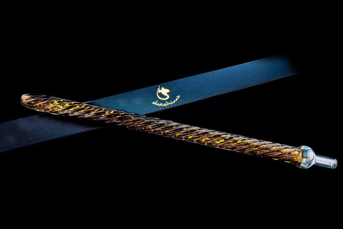 Dschinni Straight Regular Spiral Light Amber Mouthpiece - shishagear - UK