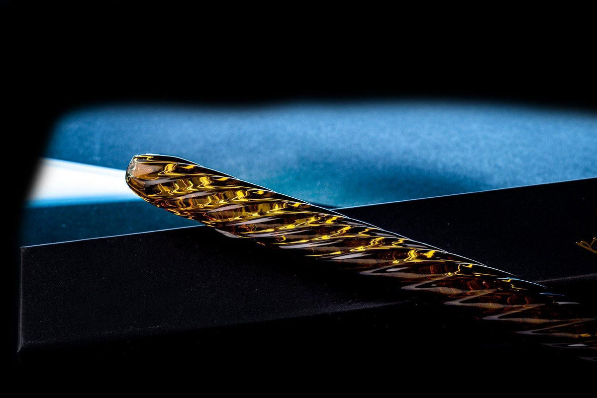 Dschinni Straight Regular Spiral Light Amber Mouthpiece - shishagear - UK