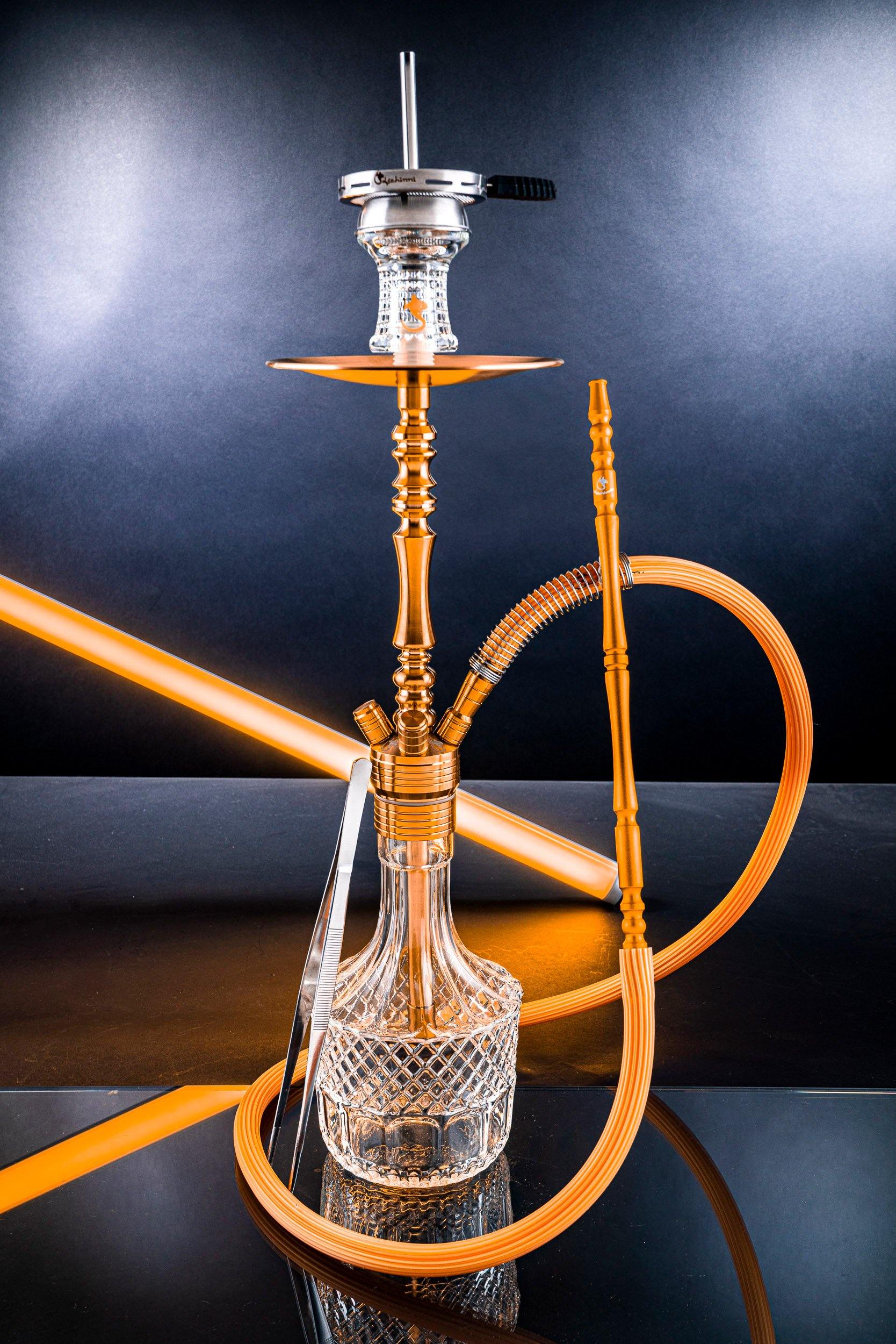 Dschinni Stealth Bomber Classic Gold Hookah Set (Bass Box Edition) - shishagear - UK