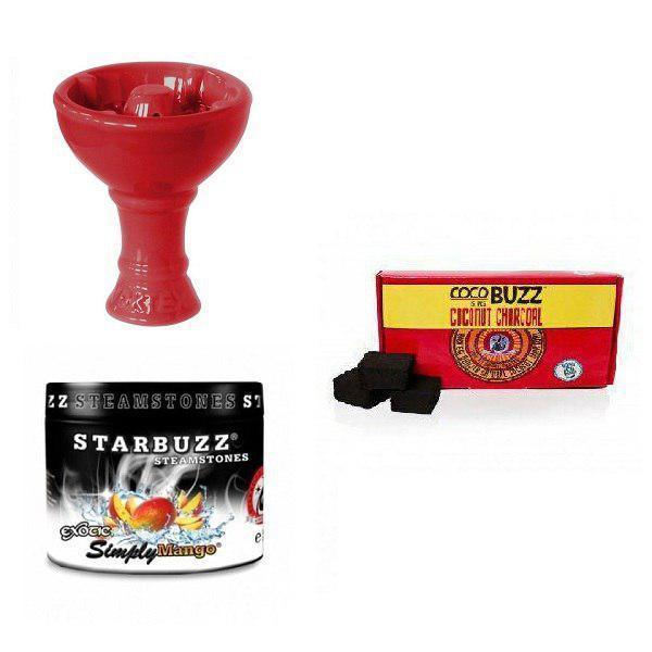 Starbuzz Steam Stone with Vortex Goliath Bowl and 15pc Coconut Charcoal - shishagear - UK Shisha Hookah Black Friday