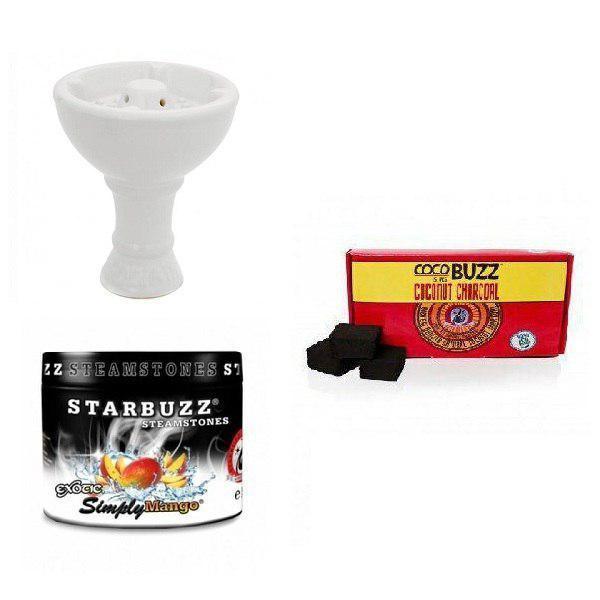 Starbuzz Steam Stone with Vortex Goliath Bowl and 15pc Coconut Charcoal - shishagear - UK Shisha Hookah Black Friday