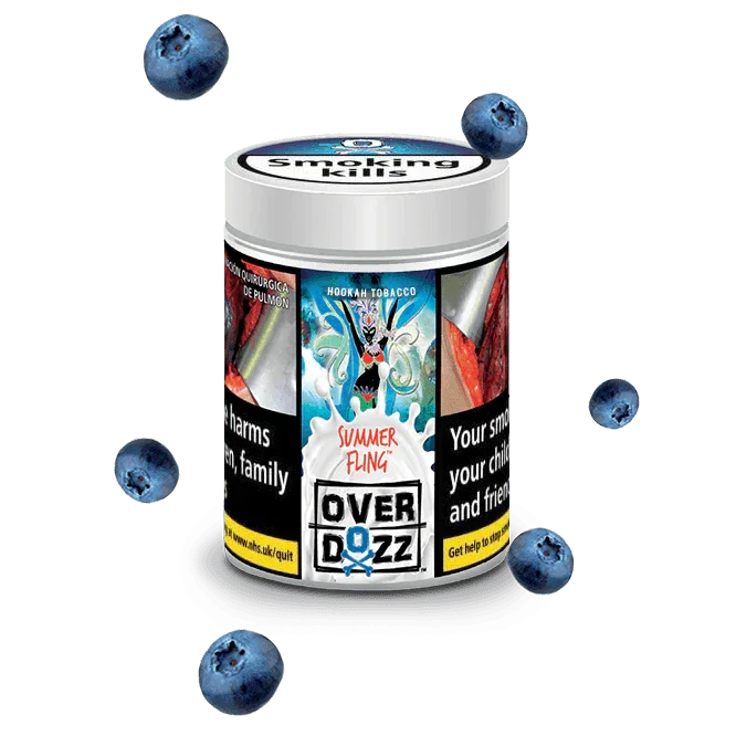 OverDozz Summer Fling (Blueberries and Mint) Flavour - shishagear - UK Shisha Hookah Black Friday