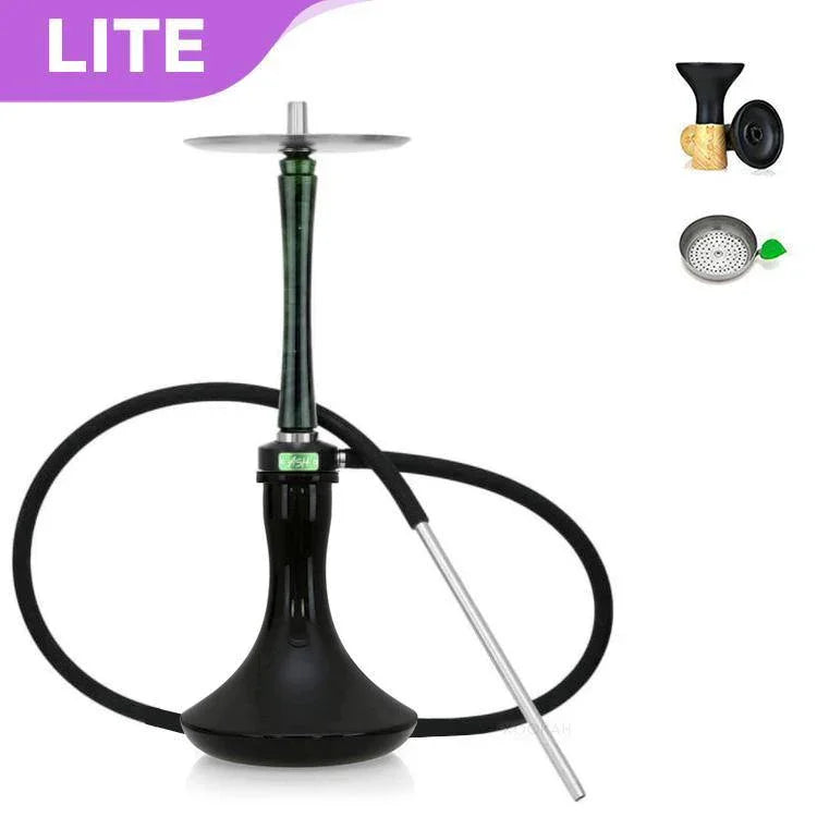Ash Wood Hookah Haze Mist Shisha Set - Green - shishagear - UK