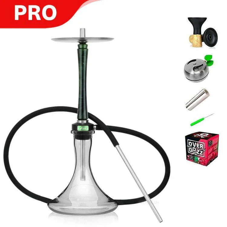 Ash Wood Hookah Haze Mist Shisha Set - Green - shishagear - UK