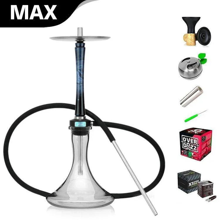 Ash Wood Hookah Haze Mist Shisha Set - Blue - shishagear - UK