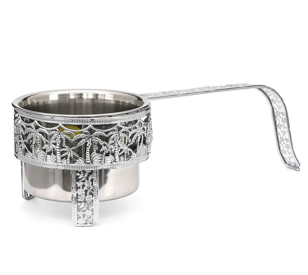 Shishagear Flat Big Charcoal Basket Holder - Silver - shishagear - UK