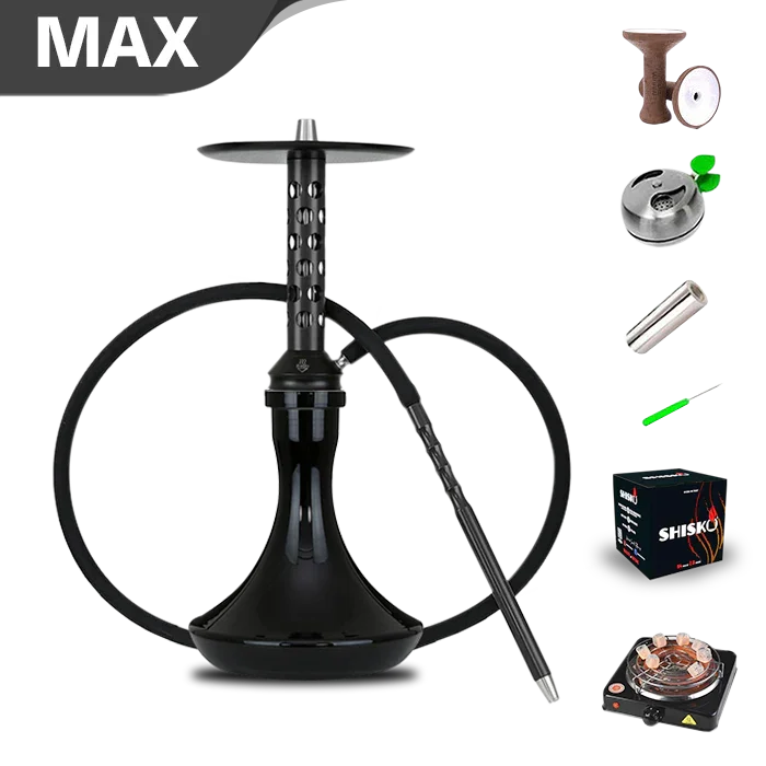 Bodo M-1 Short Hookah - Black