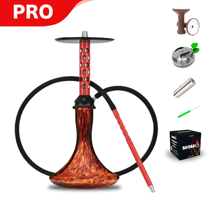 Bodo M-1 Short Hookah - Red