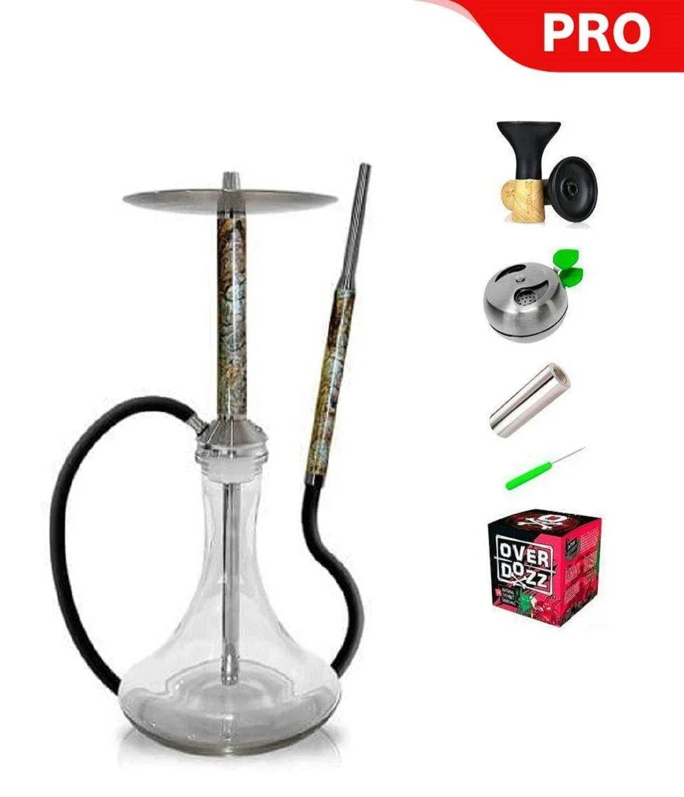 Special Hookah Stainless Steel With Base - Bidasar Brown - shishagear - UK