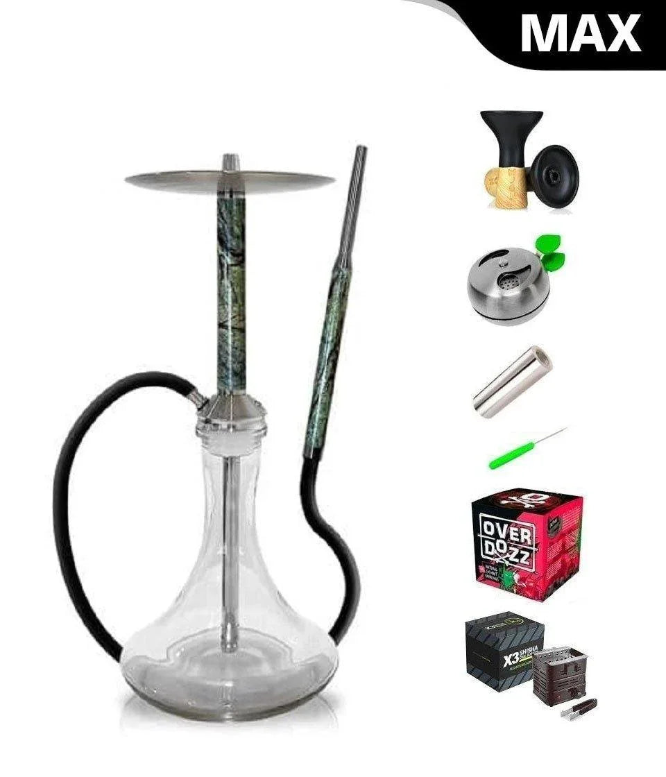 Special Hookah Stainless Steel With Base - Bidasar Green - shishagear - UK