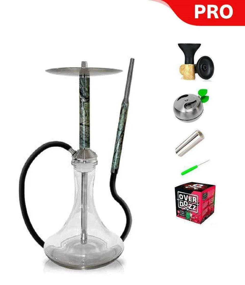 Special Hookah Stainless Steel With Base - Bidasar Green - shishagear - UK
