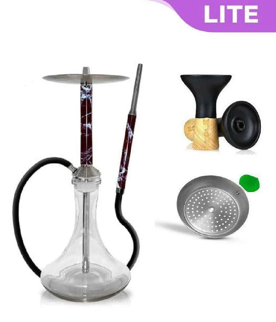 Special Hookah Stainless Steel With Base - Rosso Levanto - shishagear - UK