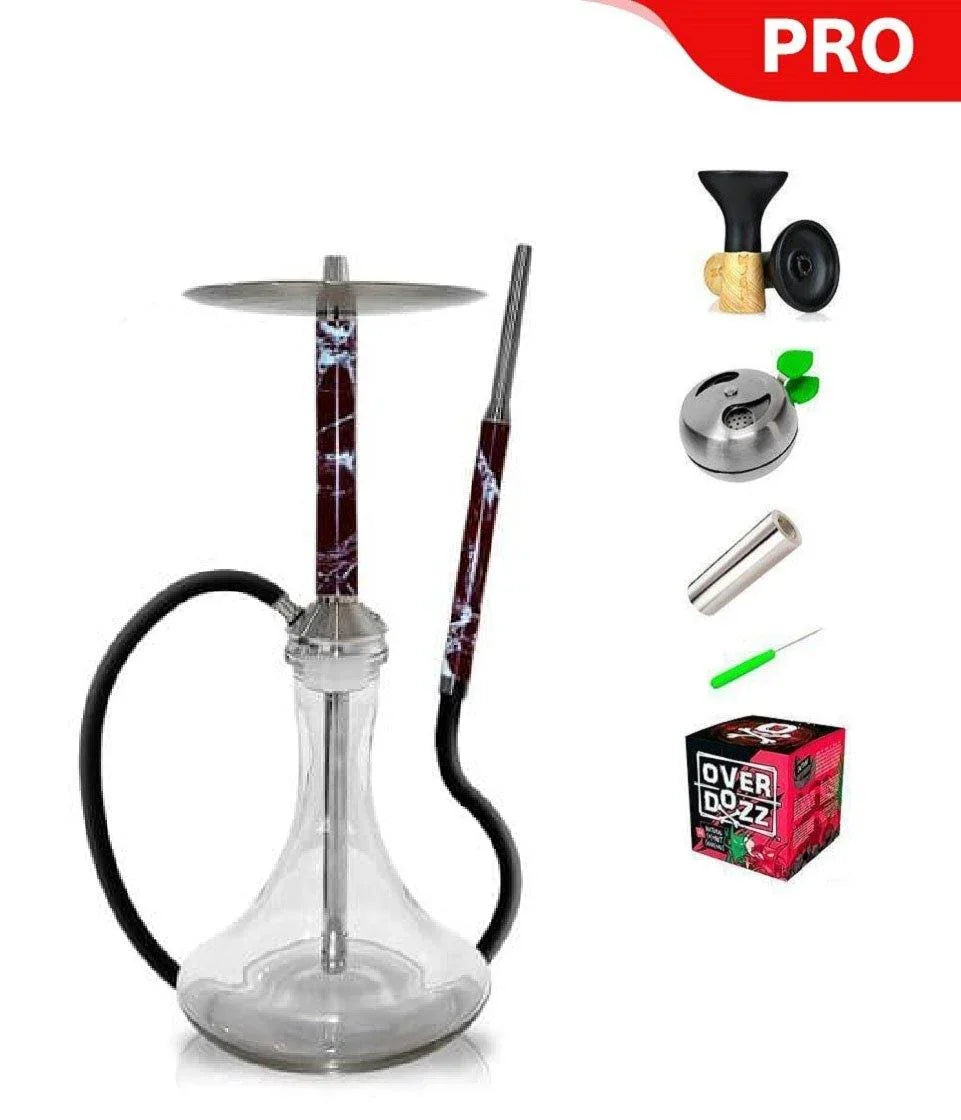 Special Hookah Stainless Steel With Base - Rosso Levanto - shishagear - UK