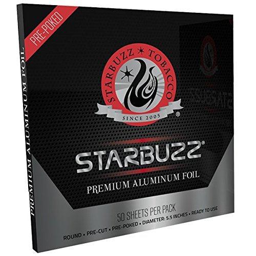 Starbuzz Pre-poked Round Aluminum Foil 5.5" - Pack of 50 - shishagear - UK Shisha Hookah Black Friday