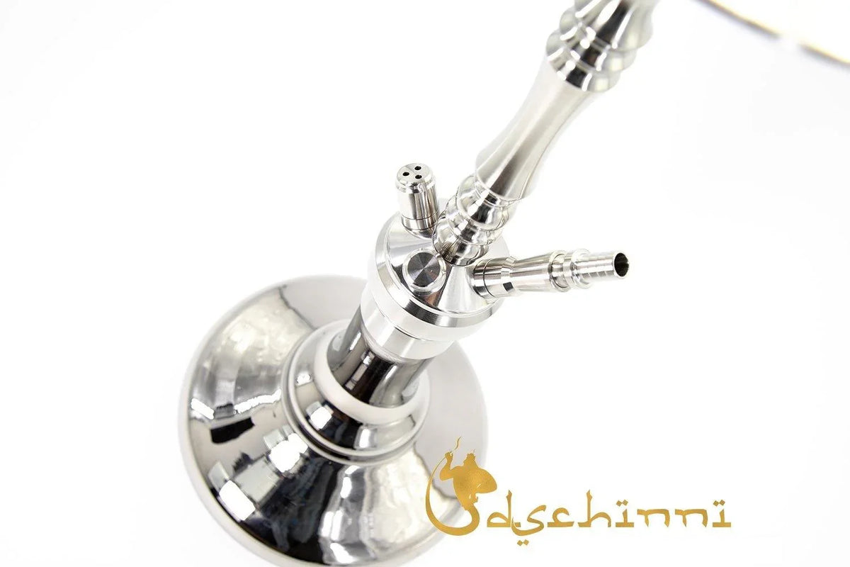 Dschinni Stealth Bomber Silver Surfer Hookah - shishagear - UK Shisha Hookah Black Friday