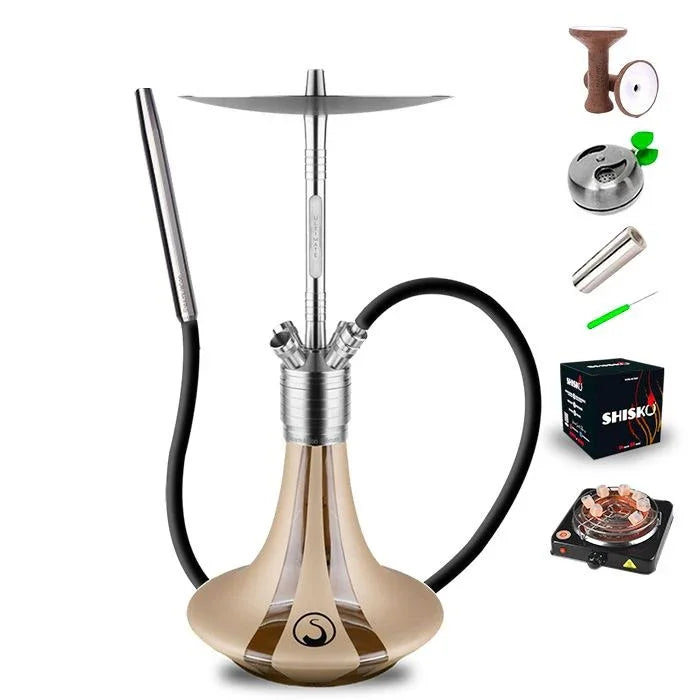 Steamulation Ultimate Hookah - Gold Matt Metallic