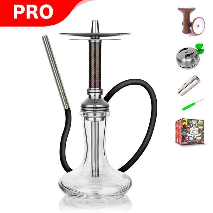 Steamulation Xpansion Mini Carbon Hookah - Black Red - shishagear - UK Shisha Hookah Black Friday