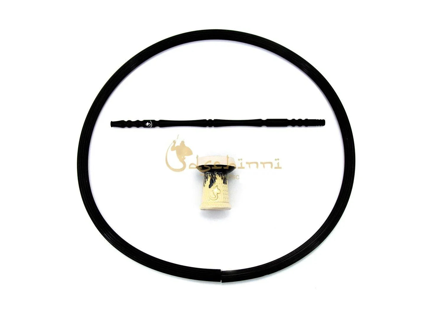 Dschinni Transformer Black Set + Fireclay Nero Negro - shishagear - UK Shisha Hookah Black Friday