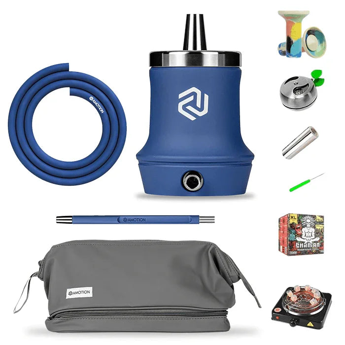 Amotion Roam Travel Shisha Set - Cobalt - shishagear - UK Shisha Hookah