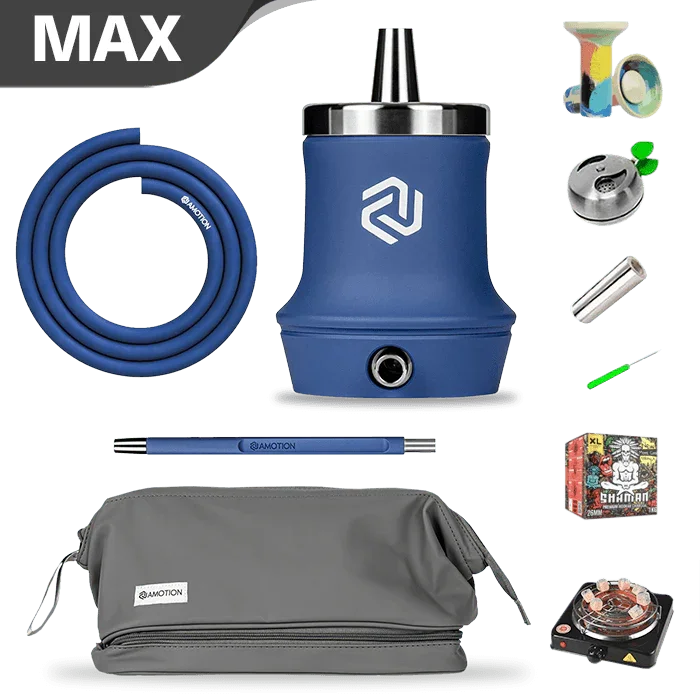 Amotion Roam Travel Shisha Set - Cobalt - shishagear - UK Shisha Hookah