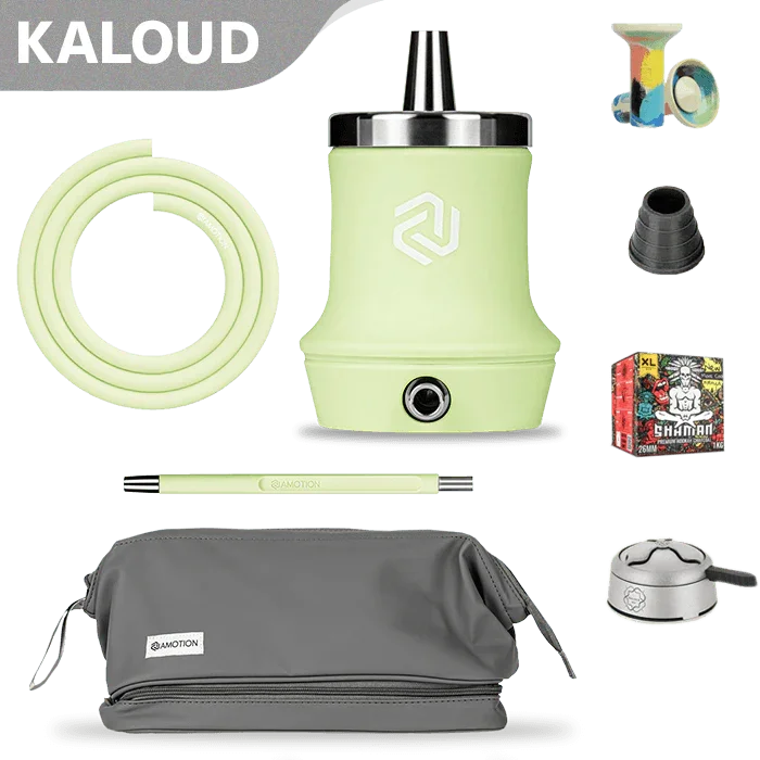 Amotion Roam Travel Shisha Set - Lime - shishagear - UK Shisha Hookah