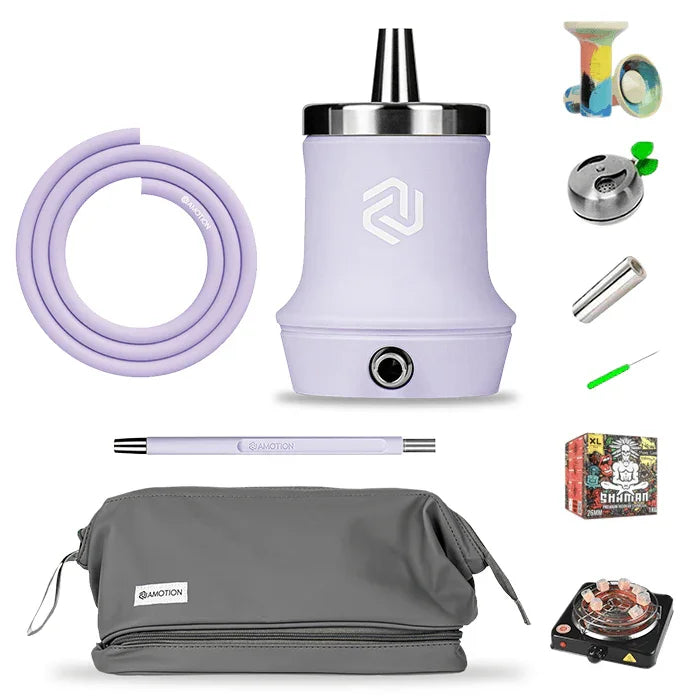 Amotion Roam Travel Shisha Set - Mauve - shishagear - UK Shisha Hookah