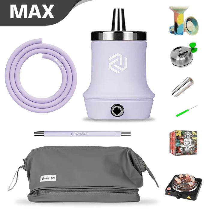 Amotion Roam Travel Shisha Set - Mauve - shishagear - UK Shisha Hookah