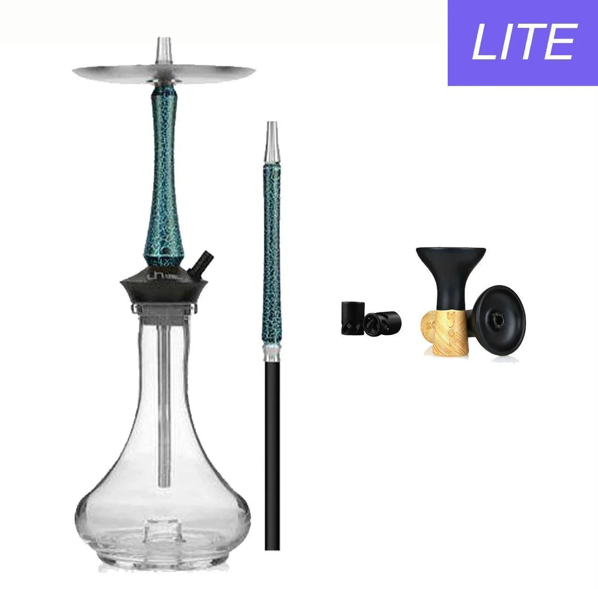 Union Hookah Sleek Crackle Blue Set - shishagear - UK