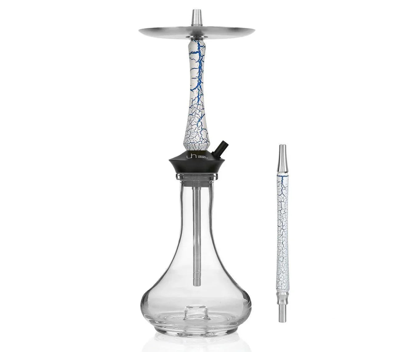 Union Hookah Sleek Crackle White Blue - shishagear - UK