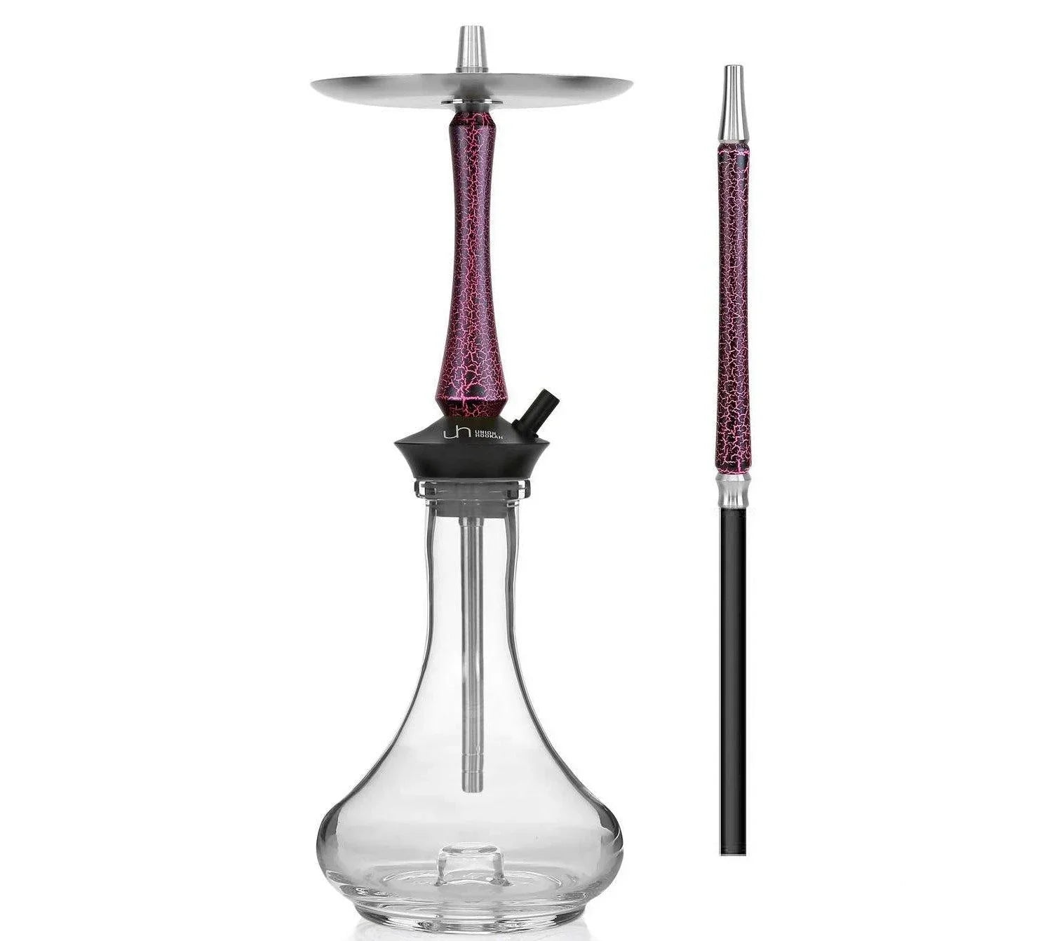 Union Hookah Sleek Cracks Black Fuchsia - shishagear - UK Shisha Hookah Black Friday
