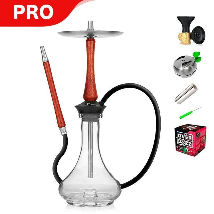 Union Hookah Sleek Exotic Wood African Padouk Set - shishagear - UK