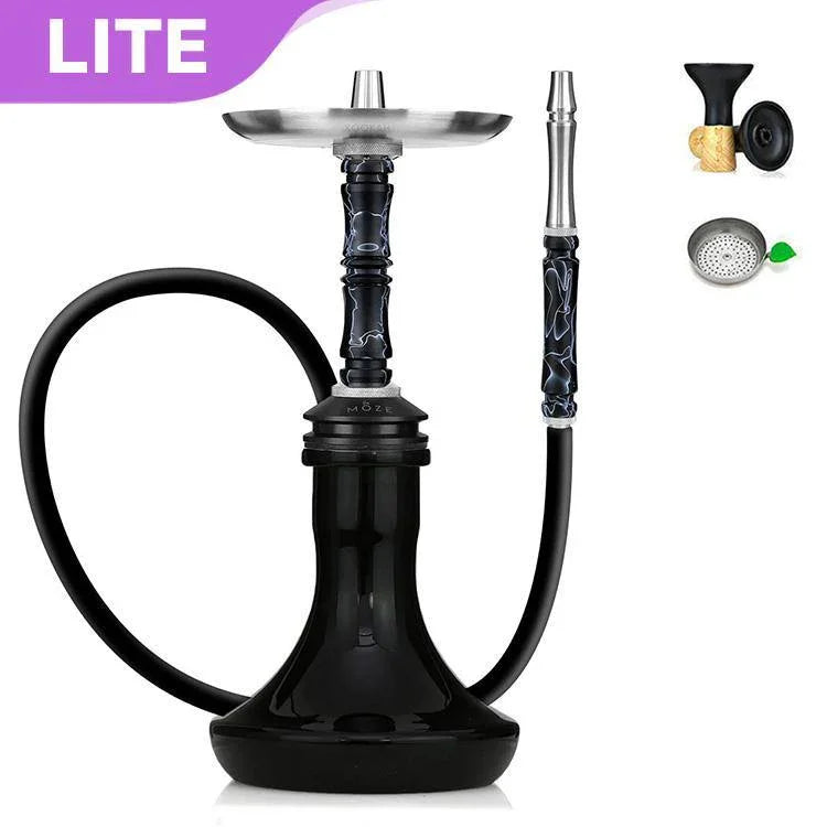 Moze Breeze Two Hookah - Wavy Black - shishagear - UK Shisha Hookah Black Friday