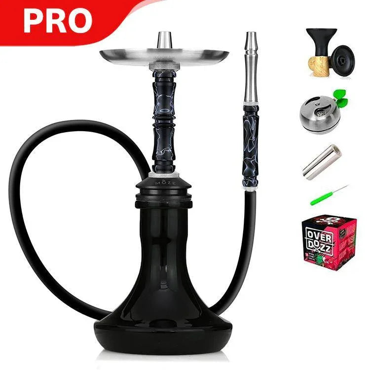 Moze Breeze Two Hookah - Wavy Black - shishagear - UK Shisha Hookah Black Friday