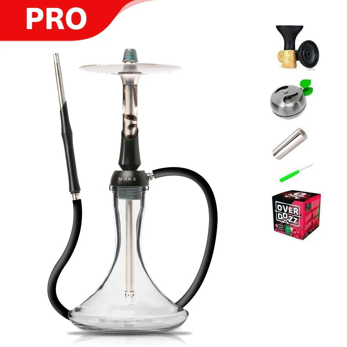 Make Hookah With Base Shisha Set - Silver Acrylic - shishagear - UK