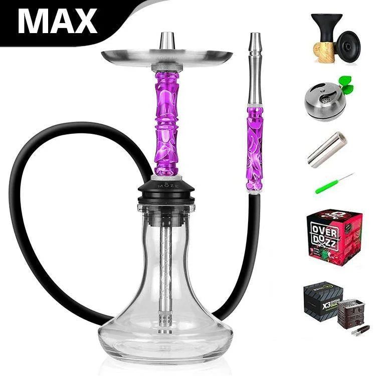 Moze Breeze Two Hookah - Wavy Purple - shishagear - UK Shisha Hookah Black Friday