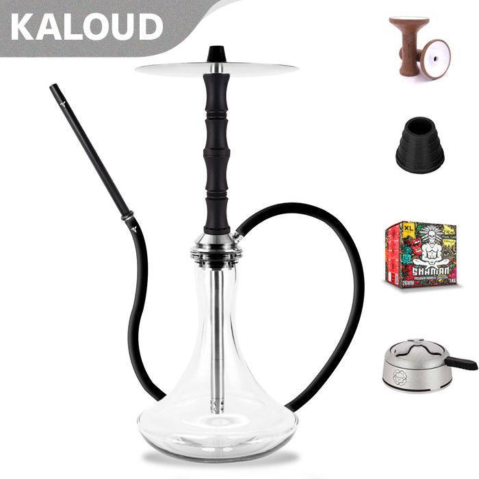 Aeon Vyro Versa Steel Sleeve Hookah Set - V1 Black - shishagear - UK Shisha Hookah Black Friday