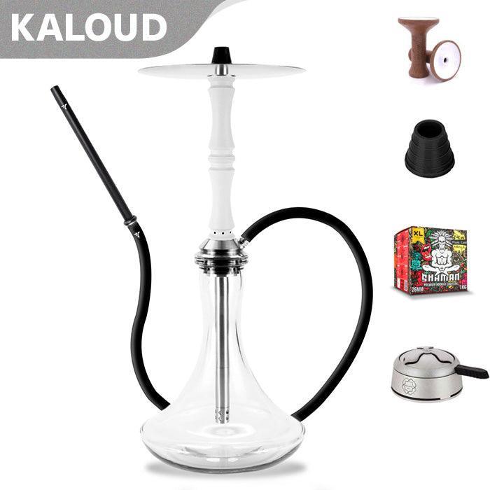 Aeon Vyro Versa Steel Sleeve Hookah Set - V3 White - shishagear - UK Shisha Hookah Black Friday