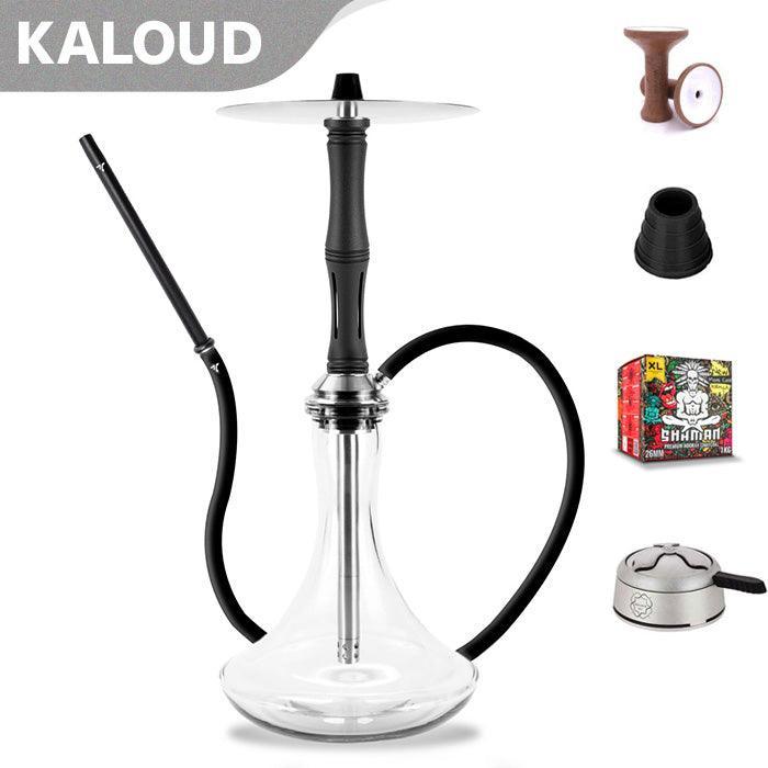 Aeon Vyro Versa Steel Sleeve Hookah Set - V4 Black - shishagear - UK Shisha Hookah Black Friday