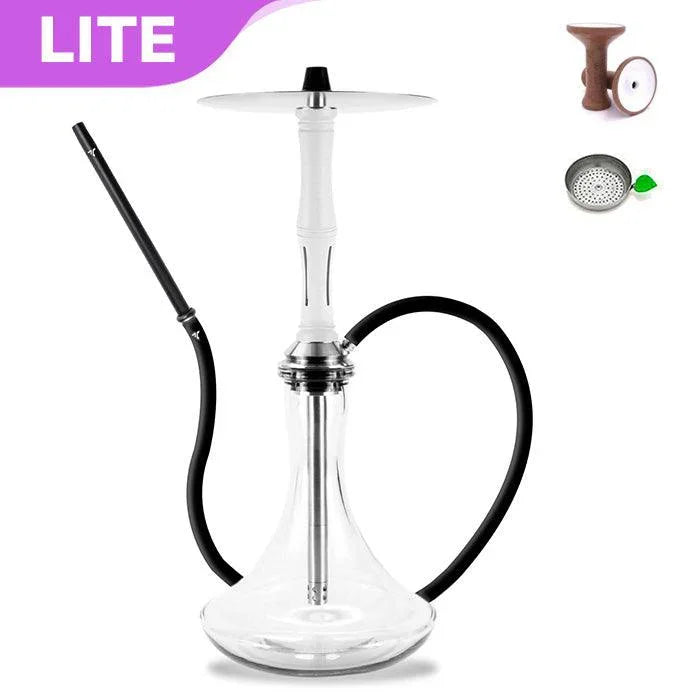 Aeon Vyro Versa Steel Sleeve Hookah Set - V4 White - shishagear - UK Shisha Hookah Black Friday