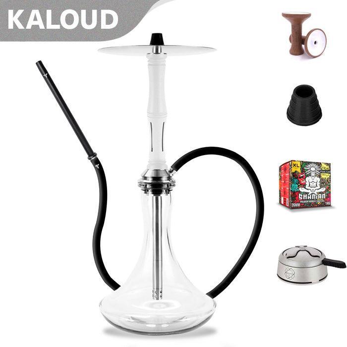 Aeon Vyro Versa Steel Sleeve Hookah Set - V4 White - shishagear - UK Shisha Hookah Black Friday