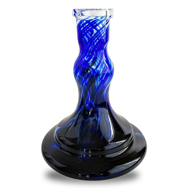 Vessel Glass Shisha Base - Wave (Black Blue Crumb) - shishagear - UK Shisha Hookah Black Friday