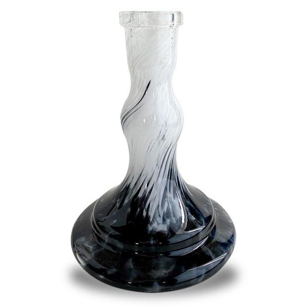 Vessel Glass Shisha Base - Wave (Black White Crumb) - shishagear - UK Shisha Hookah Black Friday