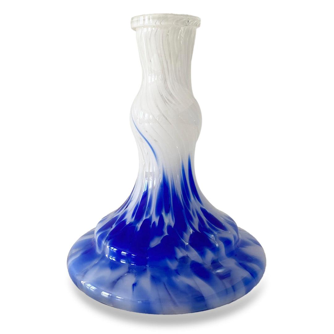 Vessel Glass Shisha Base - Wave (Blue White Crumb) - shishagear - UK Shisha Hookah Black Friday